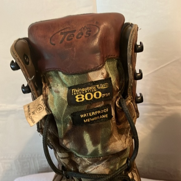 Tecs 800gram Men’s Sz 8 Thinsulate 10” Camouflage Lace up Hunting Boots GUC main image 7